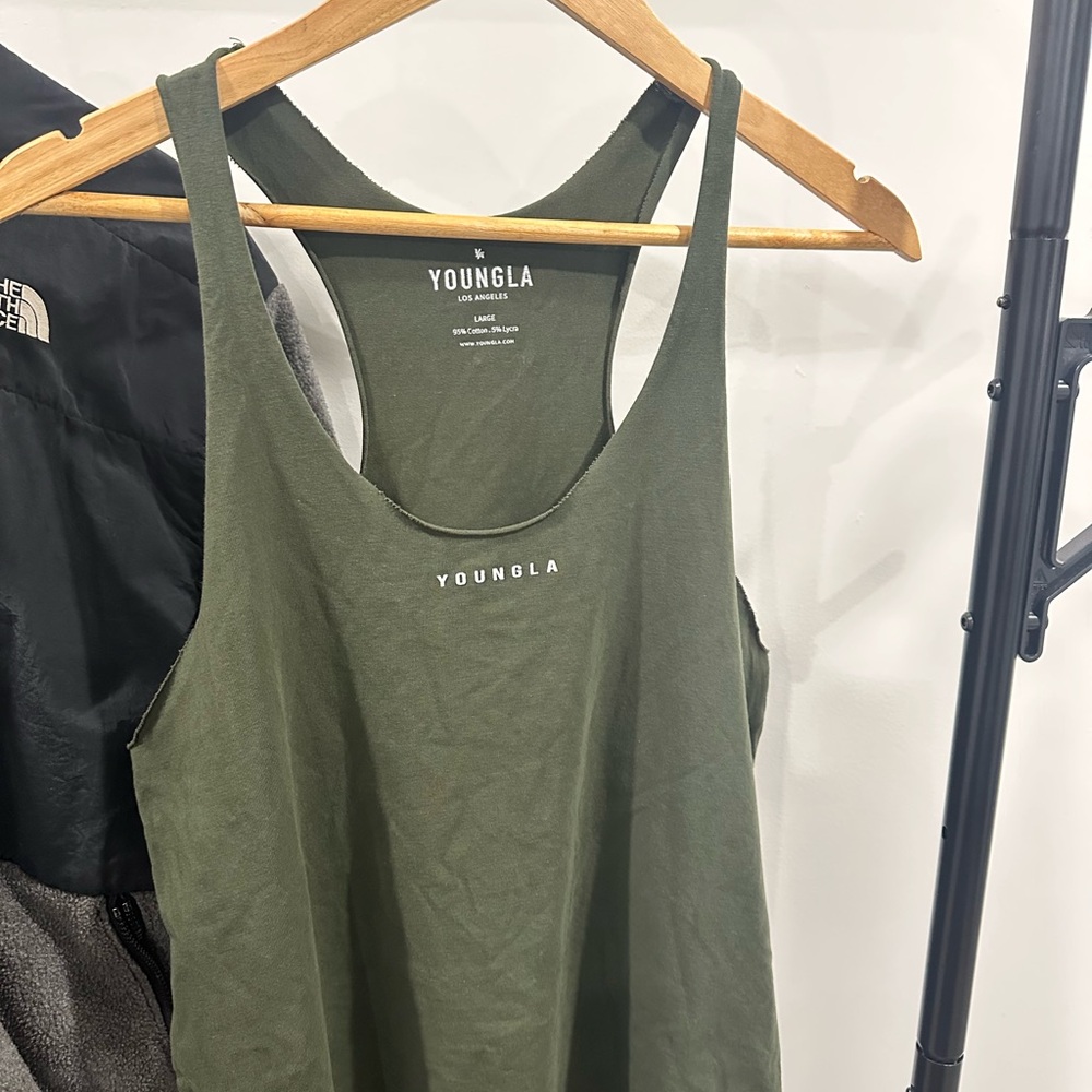 YoungLA Green Tank Top Sleeveless Style